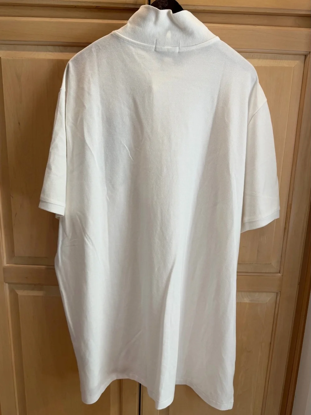 Polo Ralph Lauren White Custom Made Polo w/ Giant Navy Polo Pony.  XXL